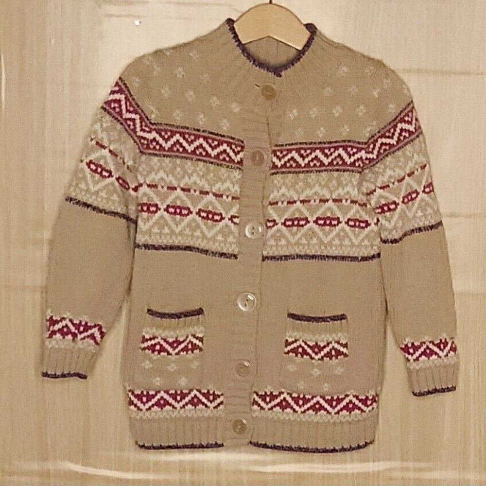 Maggie & Zoe Girls Cream Pink Tunic Sweater 3T